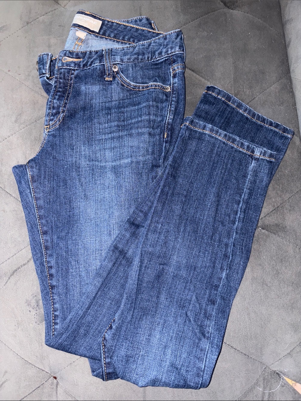 Banana Republic Straight Leg Jeans in Dark Blue Wash